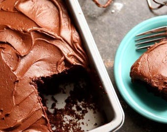 Granny's Chocolate Depression Cake Recipe - Digital PDF Download