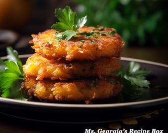 Ms. Cindy's Squash Fritters  Recipe: Classic Comfort Food (Digital PDF Download)