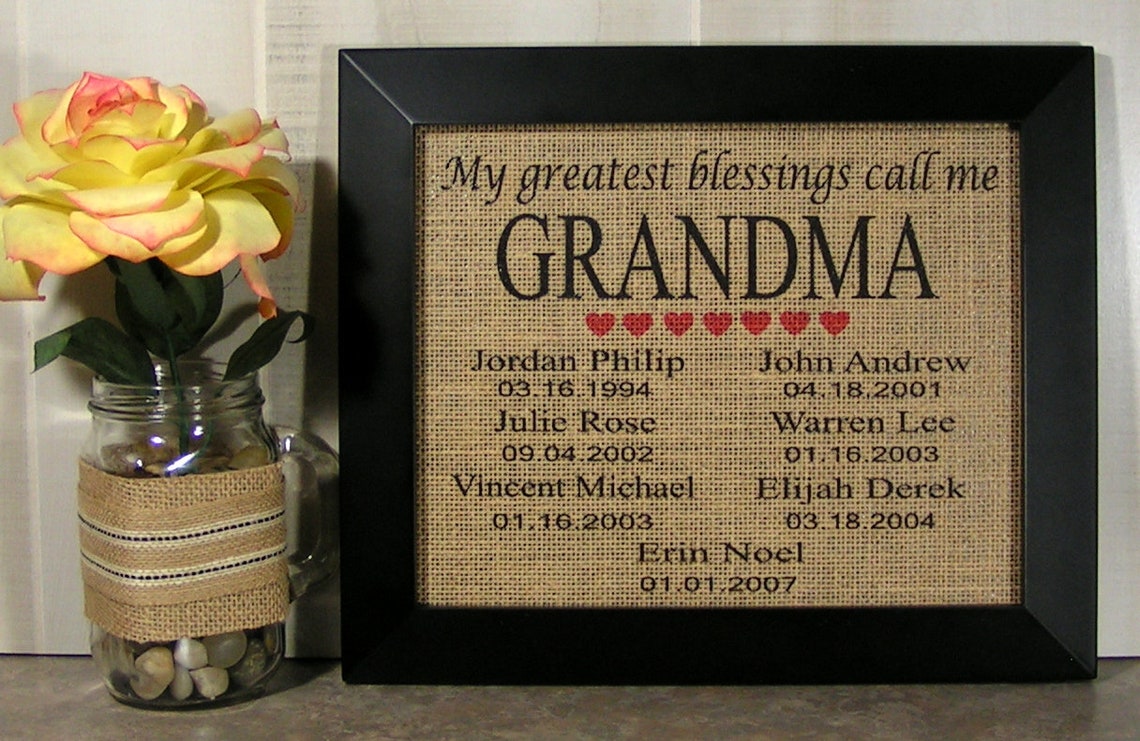 Personalized Gift For Grandma and Grandpa Personalized Etsy
