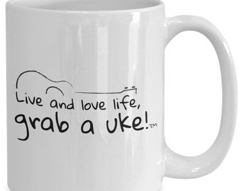 Live and love life uke mug