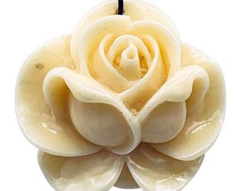 Ivory Rose Necklace - Etsy