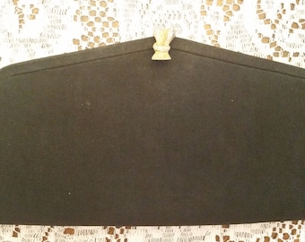 Vintage Black Evening Handbag Clutch or Handle