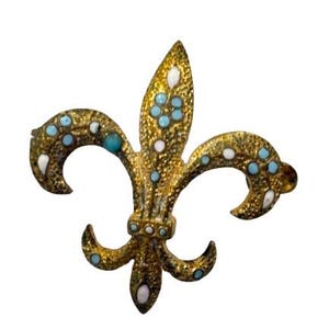 Vintage Fleur de Lis Watch Pin