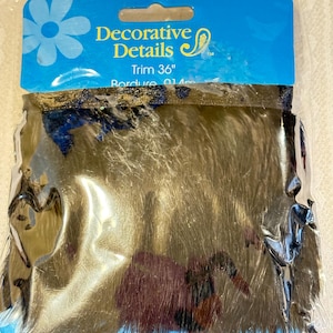 Decorative Details Trim 36&quot; Black Feather New
