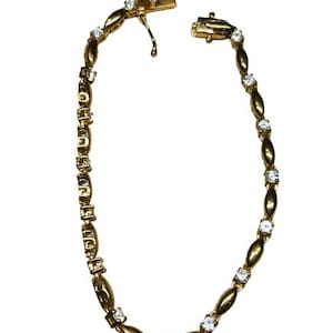 Vintage Faux Diamond Goldtone Bracelet
