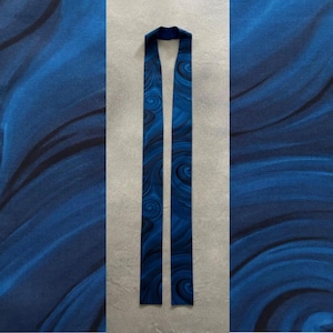 Modern Blue Clergy Stole for Advent - B24