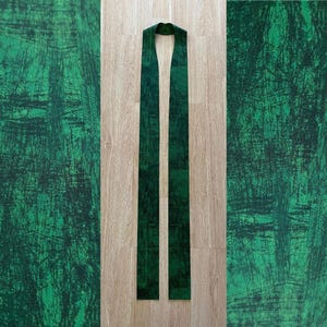 Modern Green Clergy Stole for Ordinary Time - G4