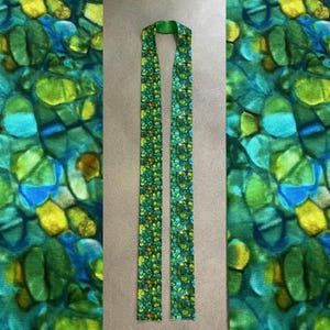 Modern Green Clergy Stole for Ordinary Time - G16
