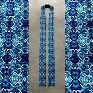 Modern Blue Clergy Stole for Advent - B23