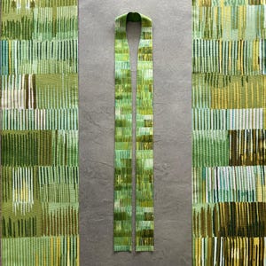 Modern Green Clergy Stole for Ordinary Time - G41