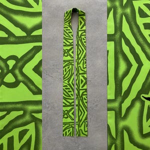 Modern Green Clergy Stole for Ordinary Time Hawaiian Fabric - G30