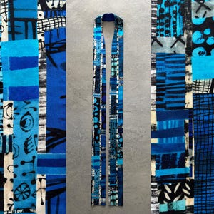 Modern Blue Clergy Stole for Advent - B38
