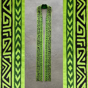 Modern Green Clergy Stole for Ordinary Time Hawaiian Fabric - G30B