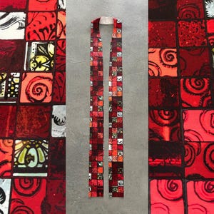 Modern Red Clergy Stole for Pentecost, Reformation or Ordination Gift - R15