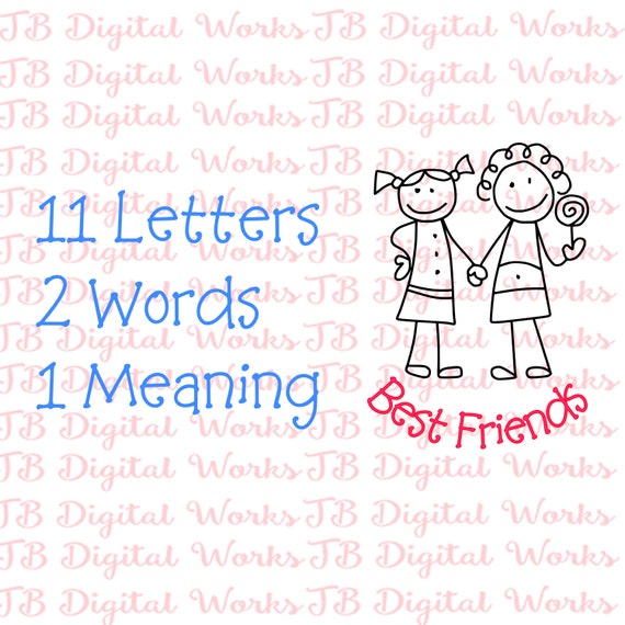 Download Best Friend Svg Stick Figure Svg Bff Design Best Friend Etsy