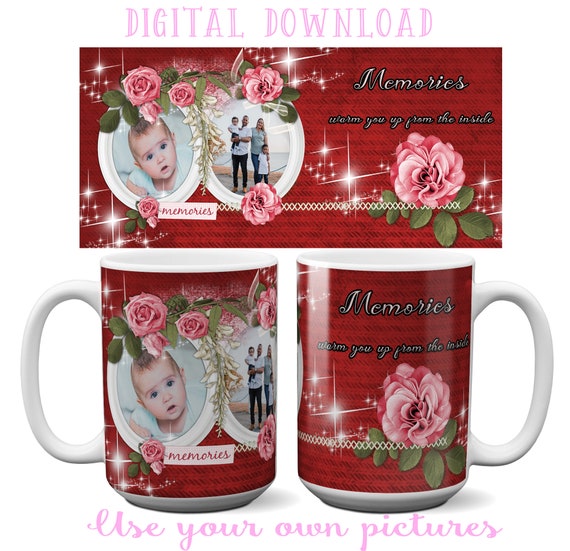 Photo Mug Templates Memory Photo Design Wedding Mug Etsy Photo Mug Templates Memory Photo Design Wedding Mug Etsy