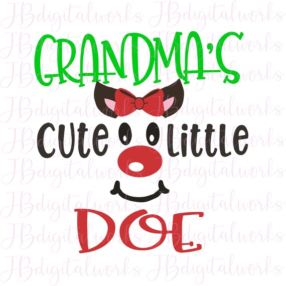 Download Christmas SVG Grandma's Little Deer Little Girl Shirt | Etsy