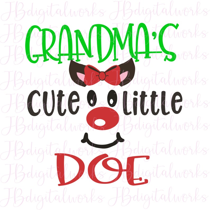 Download Christmas SVG Grandma's Little Deer Little Girl Shirt | Etsy