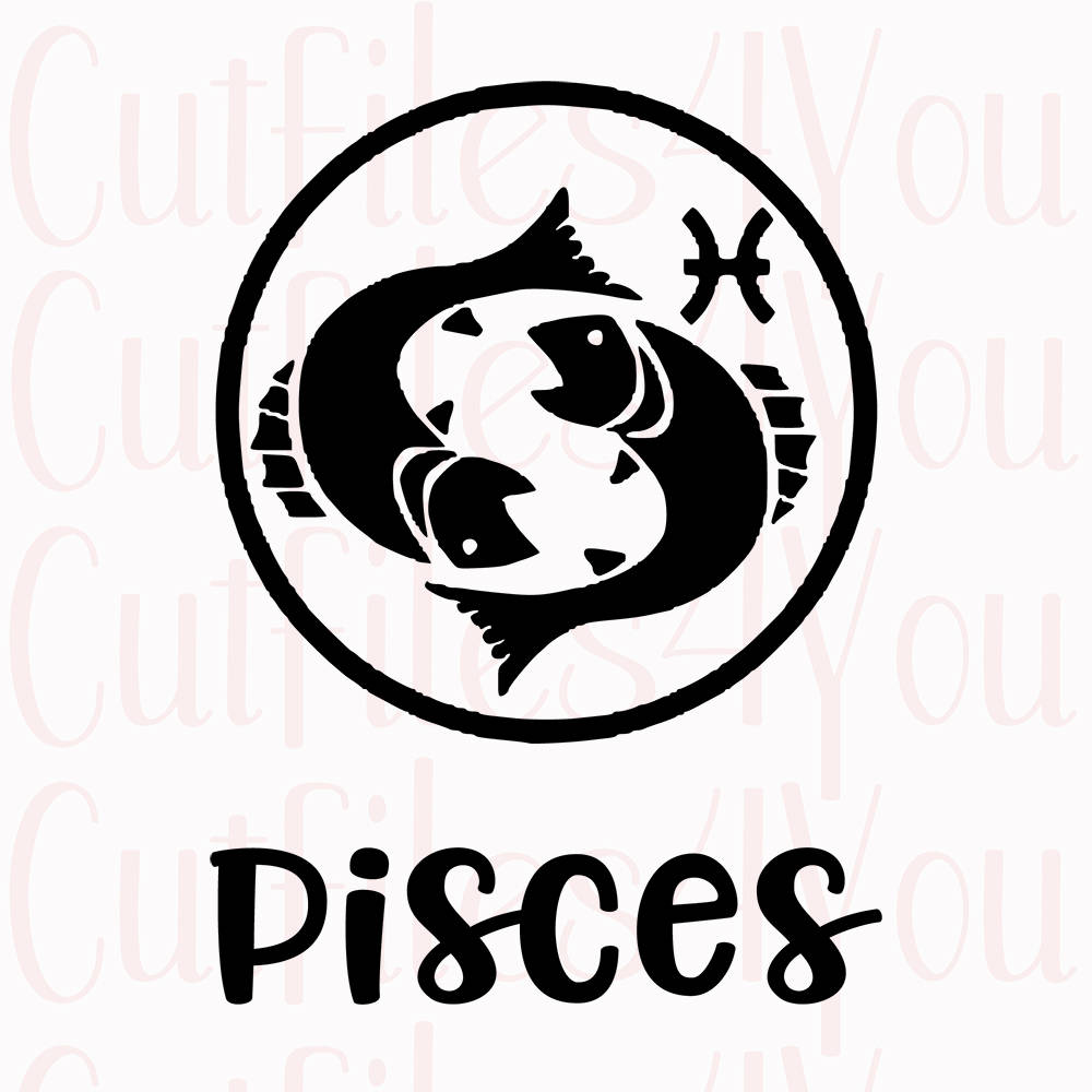 Pisces SVG Zodiac Signs Astrological sign svg Horoscope | Etsy