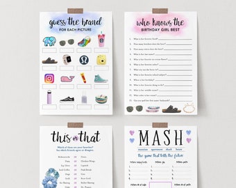 Printable Tween Party Game - Etsy