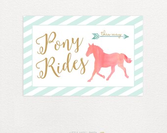 Pony Rides Sign Pony rides | Etsy