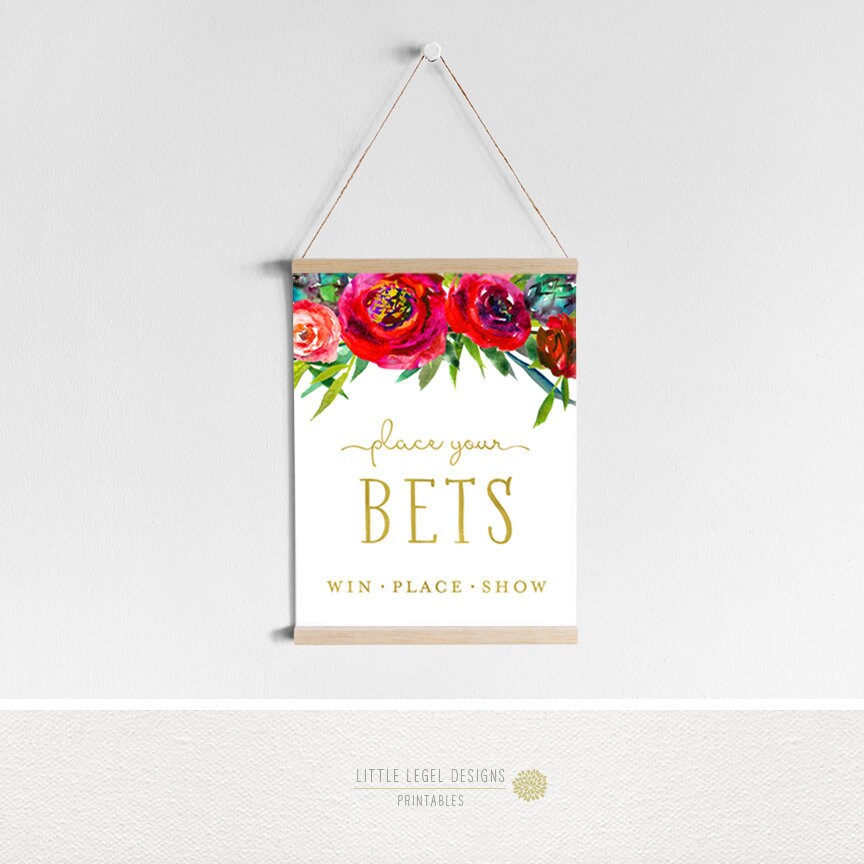 Kentucky Derby Place Your Bets. Roses. Kentucky Derby Party Etsy