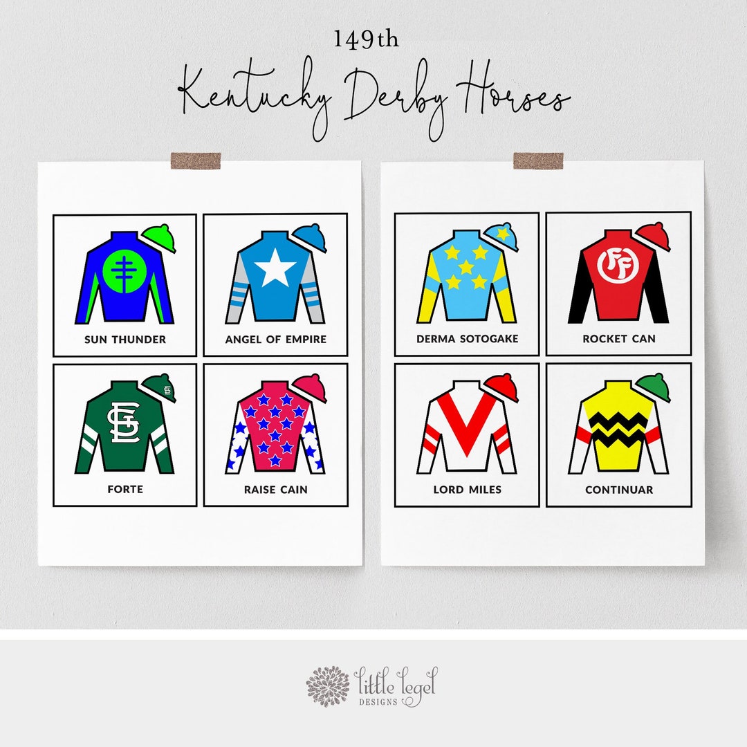KY Derby Silks Printables 2023 FINAL UPDATE 149th Derby Horse