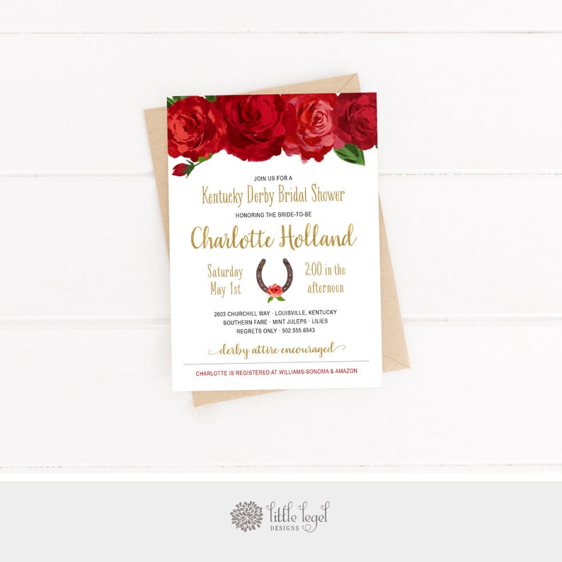 Kentucky Derby Bridal Shower Invitation. KY Derby Baby Shower Etsy