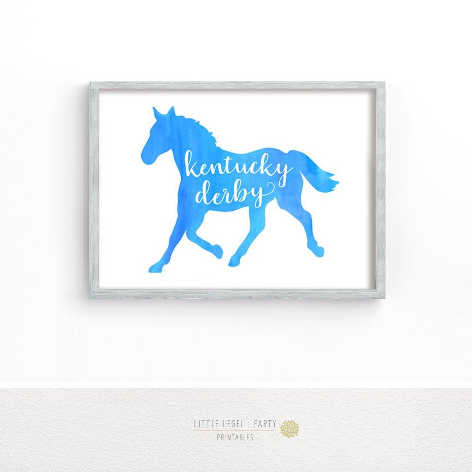 Kentucky Derby Blue Horse Sign. Kentucky Derby Party | Etsy