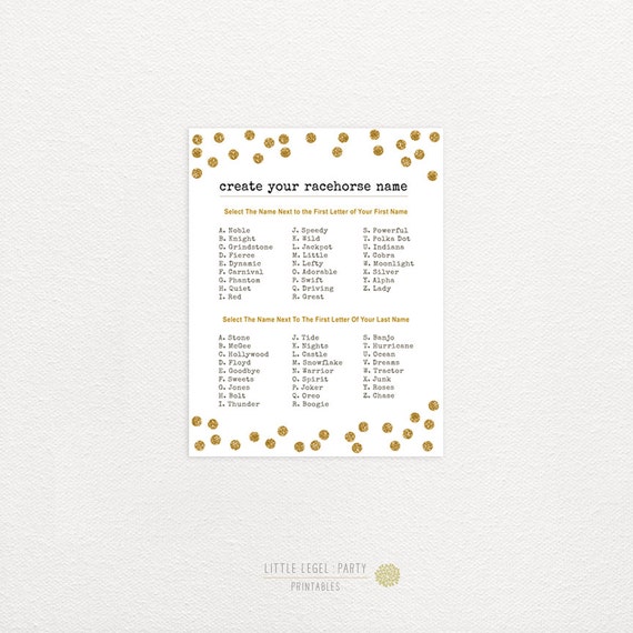 Kentucky Derby Party Sign Create Your Racehorse Name Etsy