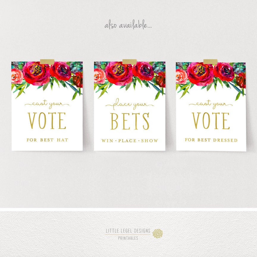 Kentucky Derby Place Your Bets. Roses. Kentucky Derby Party Etsy