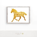 Kentucky Derby Gold Horse Sign. 8 x 10 & 5 x 7 print. Kentucky Derby Party Printables. Gold Horse.  Preakness. Belmont. Hostess Gift. DIY