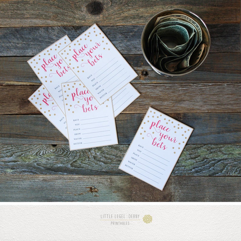 Kentucky Derby Betting Cards. Kentucky Derby Party Printables. Etsy