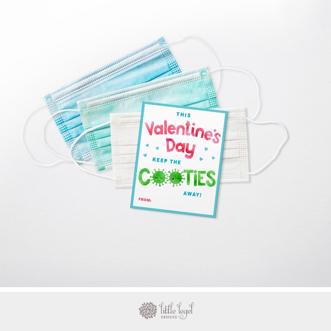 Cooties. Classroom School Kids Valentines. Face Mask Tags. Printable ...