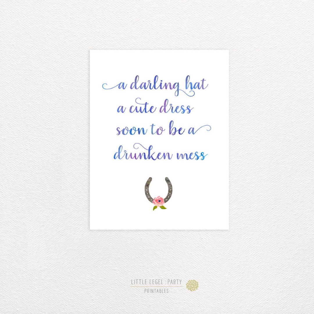 Kentucky Derby Horse Sign. Kentucky Derby Party Printables. A Darling ...