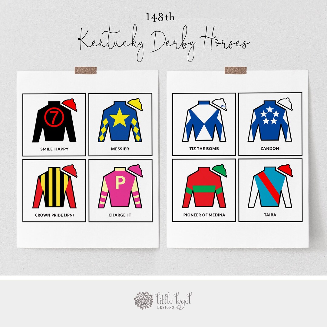 KY Derby Silks Printables 2022 as of 5/6/22 Derby Horse Etsy