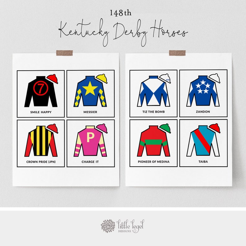 KY Derby Silks Printables 2022 as of 5/6/22 Derby Horse - Etsy