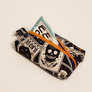 Bolsa de pañuelos de Halloween - Bolsa de pañuelos de viaje - Bolsa de pañuelos con llavero - Estuche de pañuelos portátil