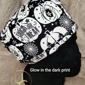 Halloween Scrub Cap - Pumpkin Scrub Cap - Surgical Scrub Cap - Nurse Scrub Cap - Medical Cap