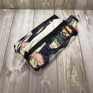 Bolsa de pañuelos de anime - Bolsa de pañuelos de viaje - Bolsa de pañuelos con llavero - Estuche de pañuelos portátil