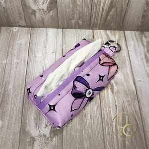 Bolsa de pañuelos de estilo gótico pastel - Bolsa de pañuelos de viaje - Bolsa de pañuelos con llavero - Estuche de pañuelos portátil
