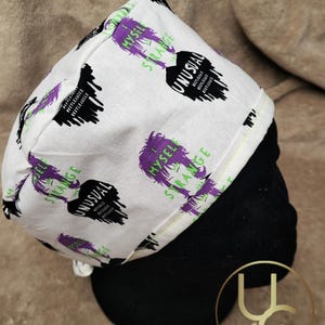 Gothic Scrub Cap - Halloween Scrub Cap - Surgical Scrub Cap - Nurse Scrub Cap - Medical Cap