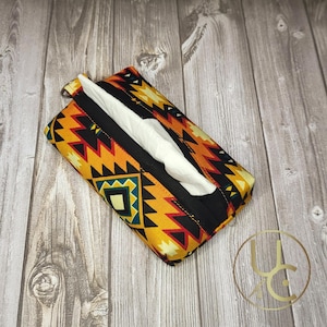 Bolsa de pañuelos Afrocentic - Bolsa de pañuelos - Bolsa de pañuelos de viaje - Bolsa de pañuelos con llavero - Estuche de pañuelos portátil