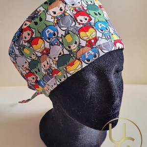 Super Hero Scrub Cap - Super Hero Surgical Scrub Cap - Nurse Scrub Cap - Medical Cap