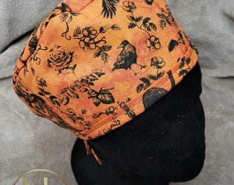 Halloween Scrub Cap - Cat Scrub Cap - Surgical Scrub Cap - Nurse Scrub Cap - Medical Cap