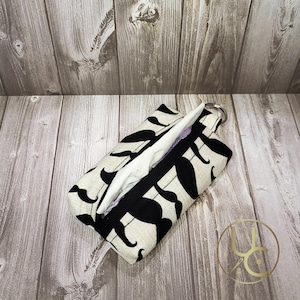Bolsa de pañuelos con forma de bigote - Bolsa de pañuelos con forma de bigote - Bolsa de pañuelos de viaje - Bolsa de pañuelos con llavero - Estuche de pañuelos portátil