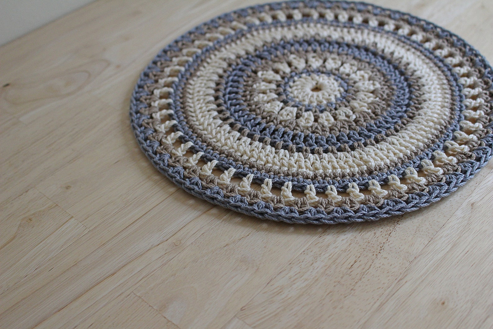 Easy Crochet Table Mat Pattern Mandala Style Crochet Doily Etsy
