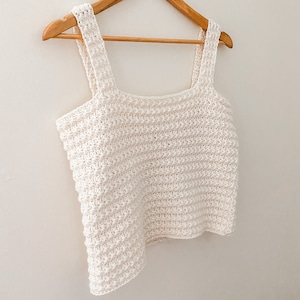 Crochet tank top pattern - Summer top crochet pattern - Women&#39;s crochet crop top pattern - Sizes XS-XL - Seabrook Tank