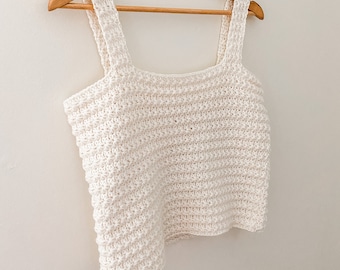 Häkelanleitung für ein Tanktop – Seabrook Sommer-Crop-Top, Damengrößen XS-XL (PDF-Anleitung)