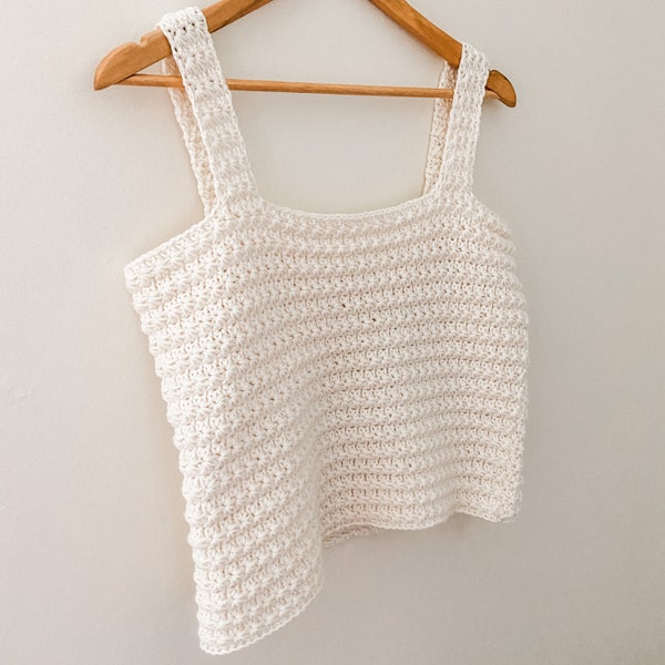 Women's crochet summer top pattern - Tank top crochet pattern - Sizes XS-XL, The Seabrook Tank